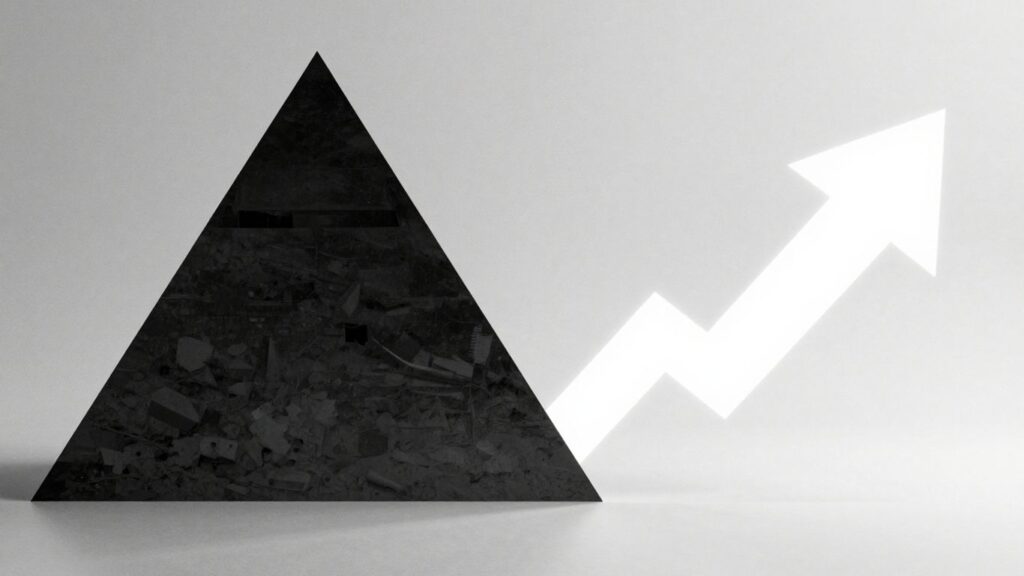 Pyramid scheme vs. legitimate business growth comparison